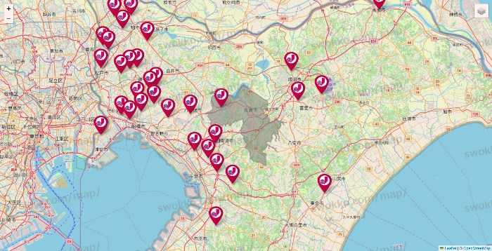 千葉県のジェーソンの店舗地図