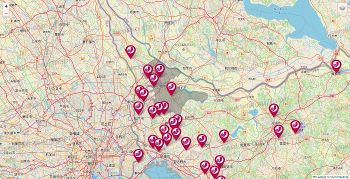 千葉県のジェーソンの店舗地図