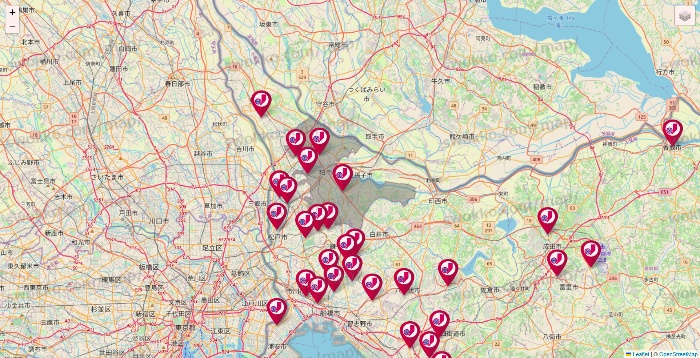 千葉県のジェーソンの店舗地図