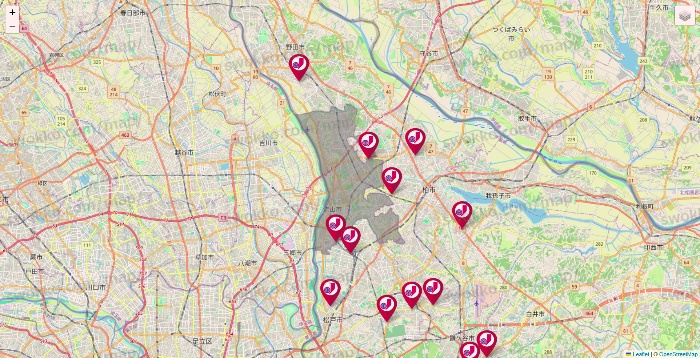 千葉県のジェーソンの店舗地図