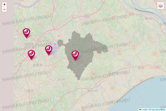 千葉県のジェーソンの店舗地図