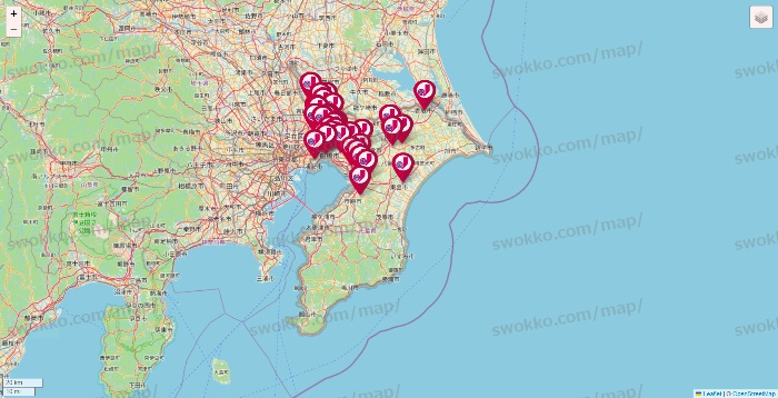 千葉県のジェーソンの店舗地図