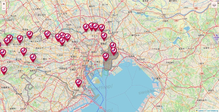 東京都のジェーソンの店舗地図