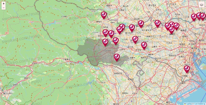 東京都のジェーソンの店舗地図