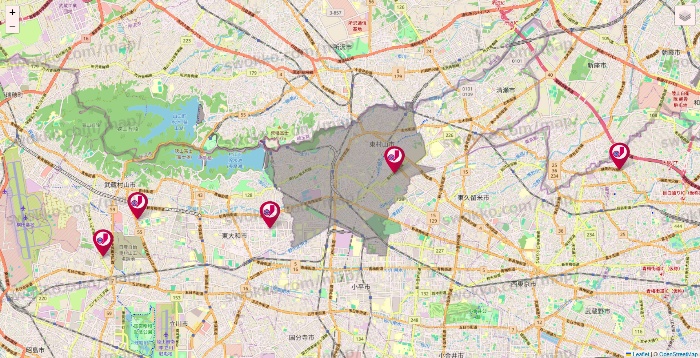 東京都のジェーソンの店舗地図