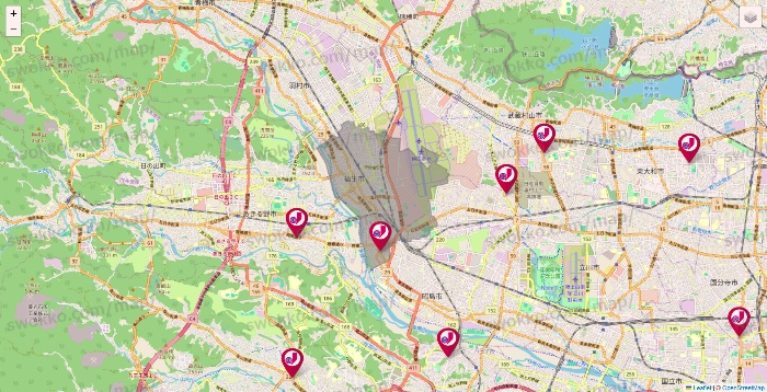 東京都のジェーソンの店舗地図