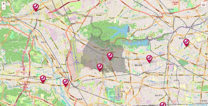 東京都のジェーソンの店舗地図