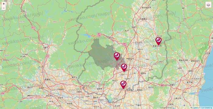 栃木県のジェーソンの店舗地図