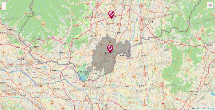 栃木県のジェーソンの店舗地図
