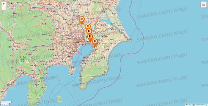 千葉県のジェイエステティックの店舗地図