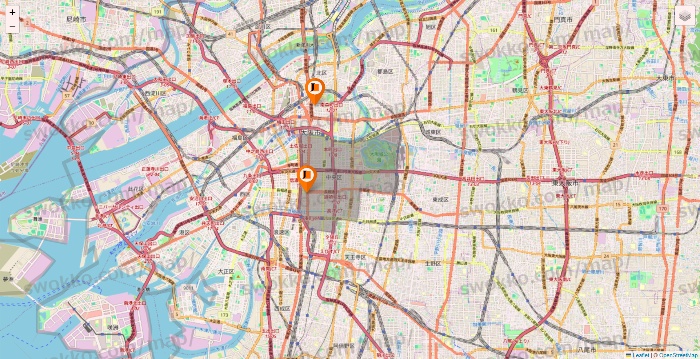 大阪府のジェイエステティックの店舗地図