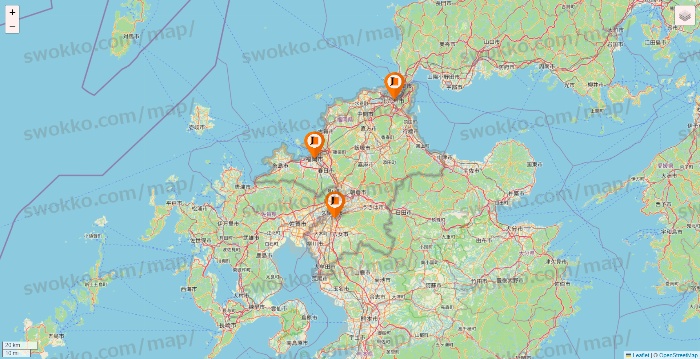 福岡県のジェイエステティックの店舗地図