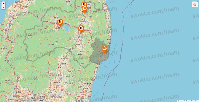 福島県のジェイエステティックの店舗地図