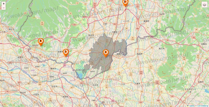 栃木県のジェイエステティックの店舗地図