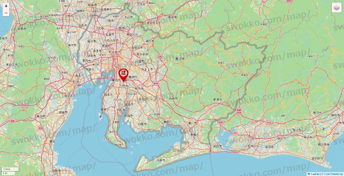 愛知県の自遊空間の店舗地図