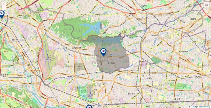東京都の上州屋の店舗地図