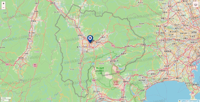 山梨県の上州屋の店舗地図