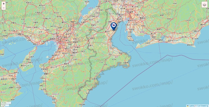 三重県の上州屋の店舗地図