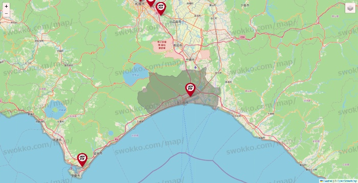 北海道のJOYFITの店舗地図