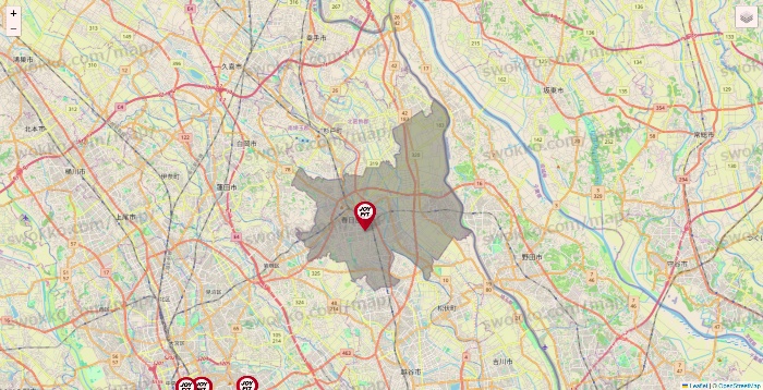 埼玉県のJOYFITの店舗地図