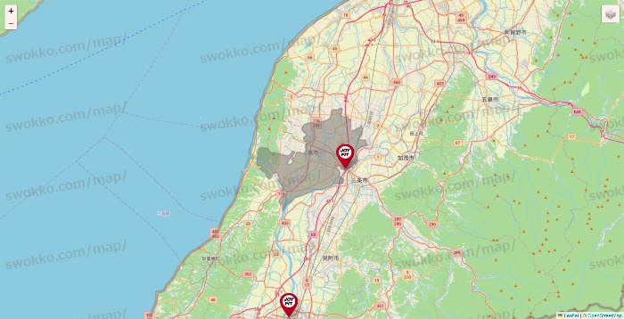 新潟県のJOYFITの店舗地図