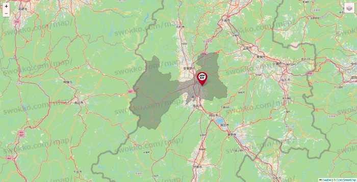 長野県のJOYFITの店舗地図