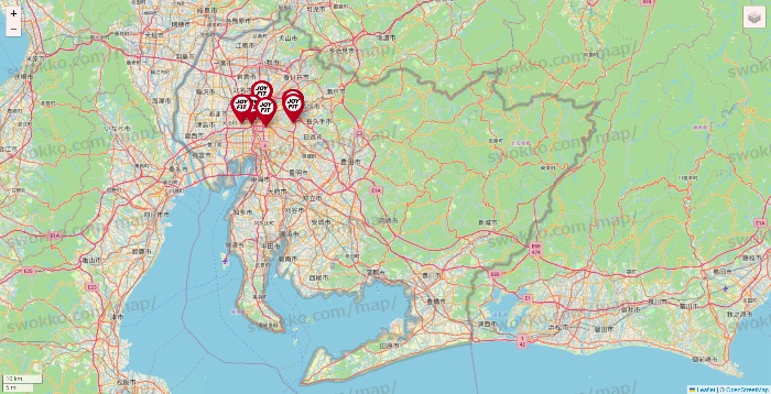 愛知県のJOYFITの店舗地図