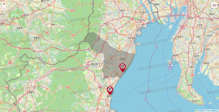 三重県のJOYFITの店舗地図