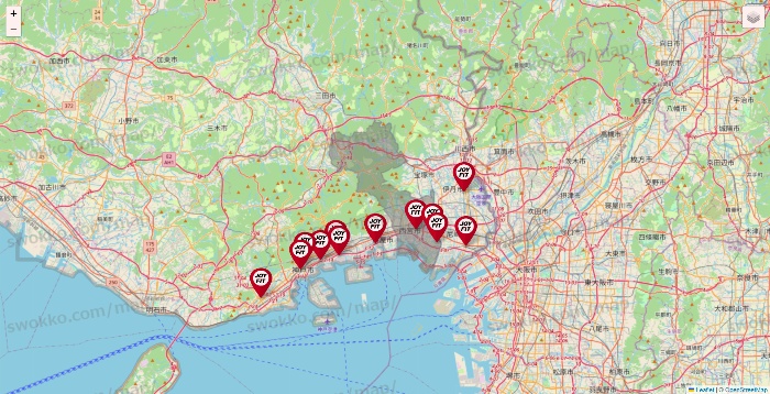 兵庫県のJOYFITの店舗地図
