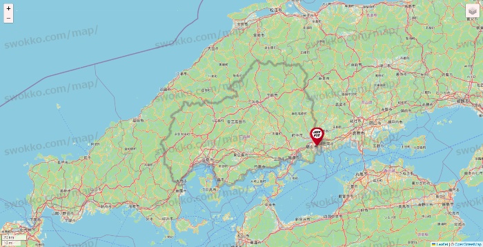 広島県のJOYFITの店舗地図