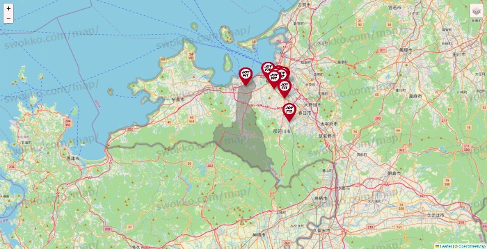 福岡県のJOYFITの店舗地図