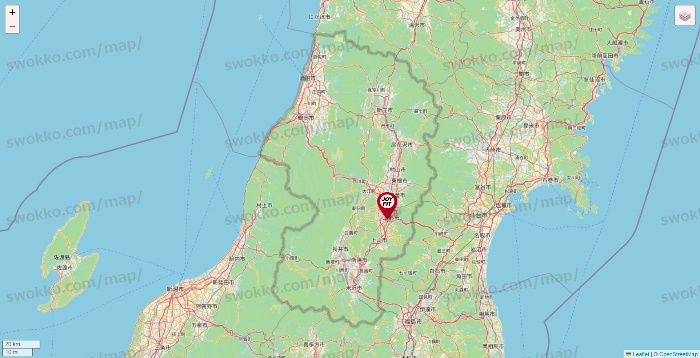 山形県のJOYFITの店舗地図