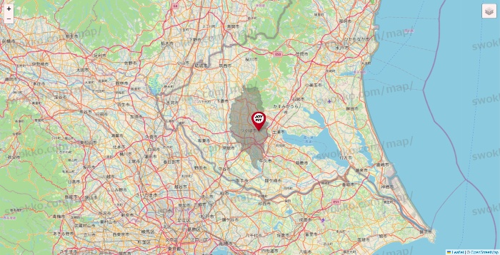 茨城県のJOYFITの店舗地図