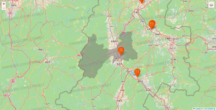 長野県の快活CLUBの店舗地図