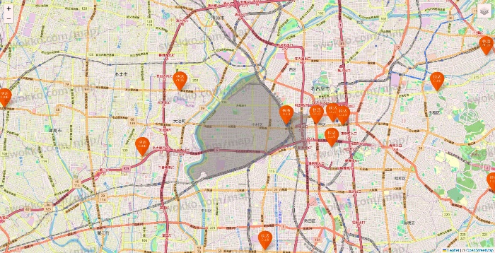 愛知県の快活CLUBの店舗地図