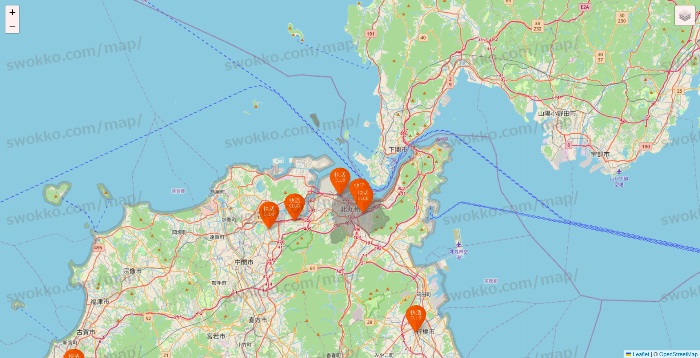 福岡県の快活CLUBの店舗地図