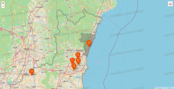 茨城県の快活CLUBの店舗地図