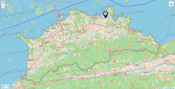 香川県のかめやの店舗地図