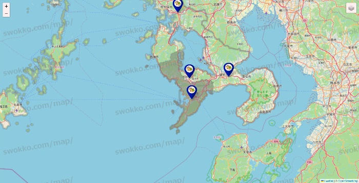 長崎県のかめやの店舗地図
