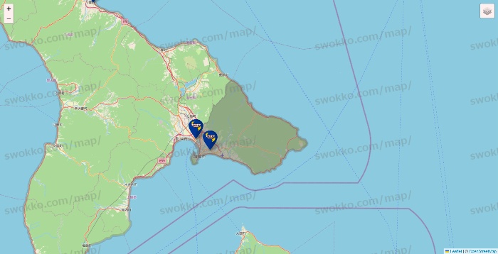 北海道のカラオケBanBanの店舗地図