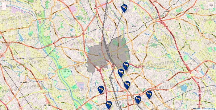 埼玉県のカラオケBanBanの店舗地図