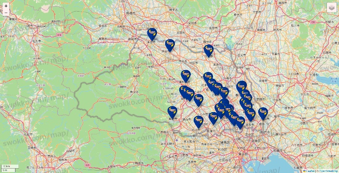 埼玉県のカラオケBanBanの店舗地図