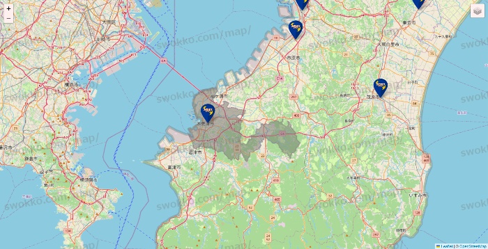 千葉県のカラオケBanBanの店舗地図