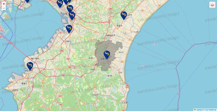 千葉県のカラオケBanBanの店舗地図