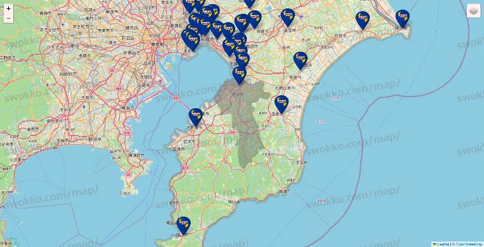 千葉県のカラオケBanBanの店舗地図
