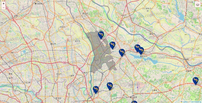 千葉県のカラオケBanBanの店舗地図