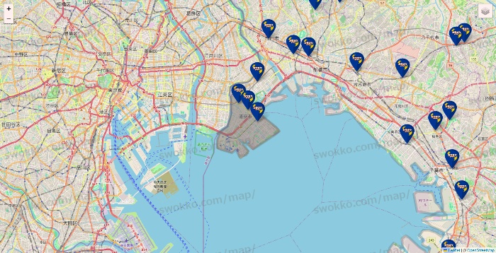 千葉県のカラオケBanBanの店舗地図