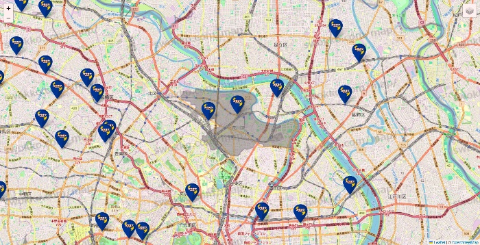 東京都のカラオケBanBanの店舗地図