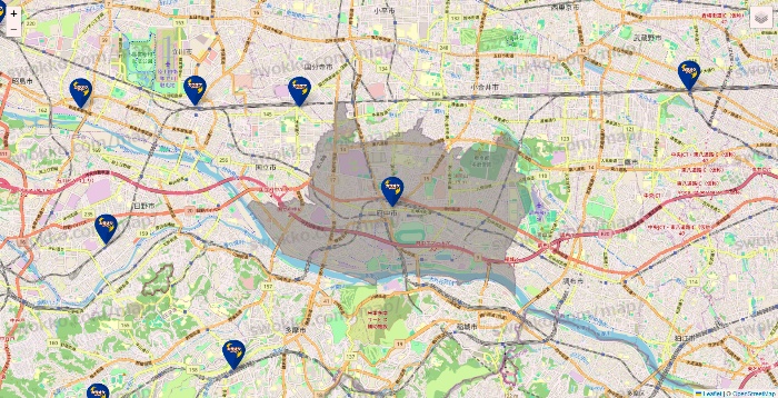 東京都のカラオケBanBanの店舗地図