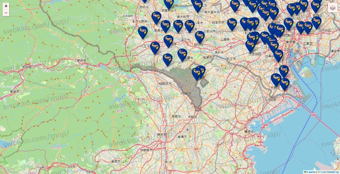 東京都のカラオケBanBanの店舗地図